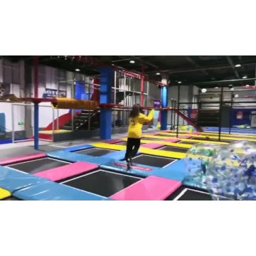 Cheap and Interesting Irregular Shaped Round Trampoline Park with Foam Pit